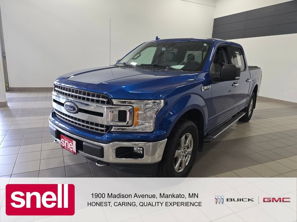 2018 Ford F-150 XL in Blue — front three-quarter view