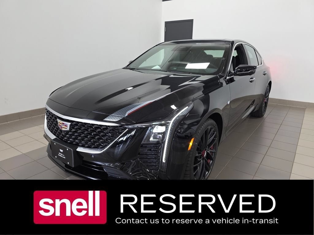 2026 Cadillac CT5 Premium Luxury in Black Raven — front three-quarter view