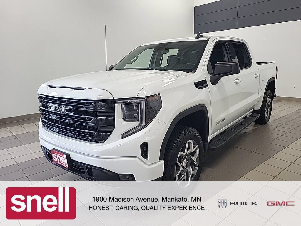 2022 GMC Sierra 1500 Elevation in Summit White — front three-quarter view