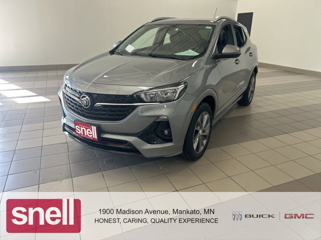 2023 Buick Encore GX Select in Moonstone Gray Metallic — front three-quarter view